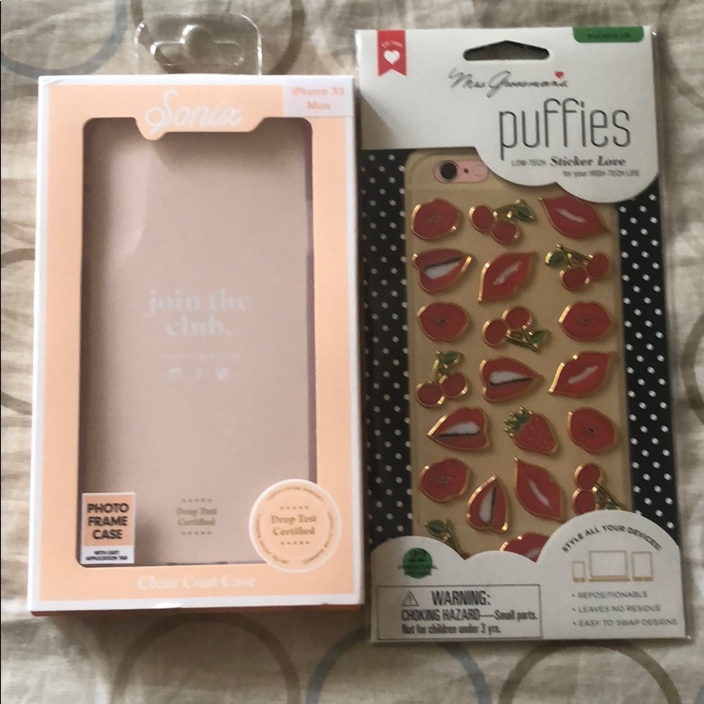 Photo Frame Case with 22 Puffies Stickers love